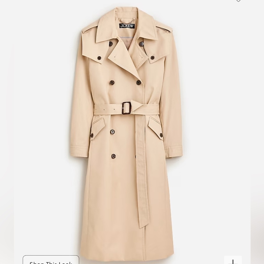 NWT J. CREW Women’s Double-breasted Trench Coat in Vintage Khaki. Size 4
